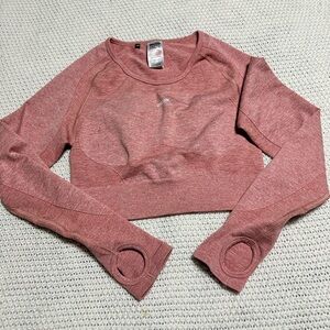 Gymshark Dusty Rose Long Sleeve Crop Top
